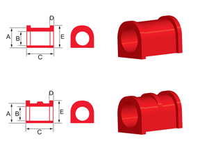 Bushing Type 4 - D-bushing With Flange